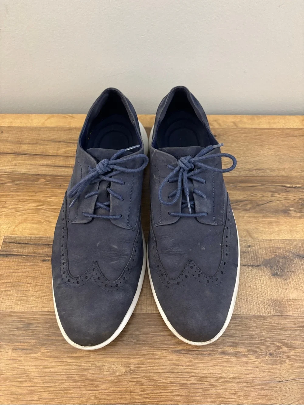 Cole Haan Zero Grand Troy Leather Wingtip Oxford Blue Men’s